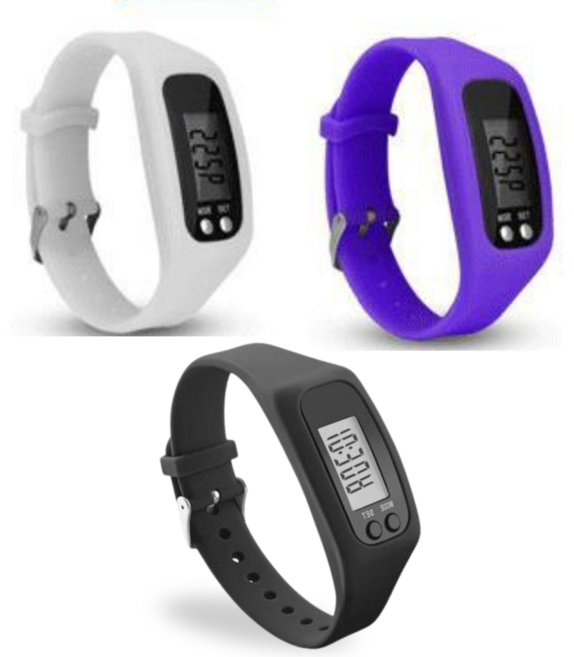 서밋 손목 시계형 스마트 만보기, 화이트, 1개