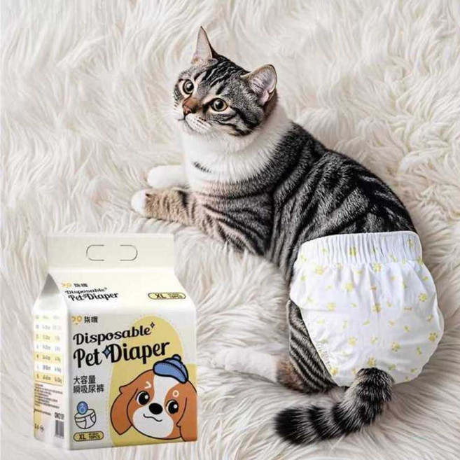 고양이 기저귀 50장 오줌표시 분변 패드 새지않는 반려견, 1개, 수컷/암컷 겸용 50매  L / 오줌 표시