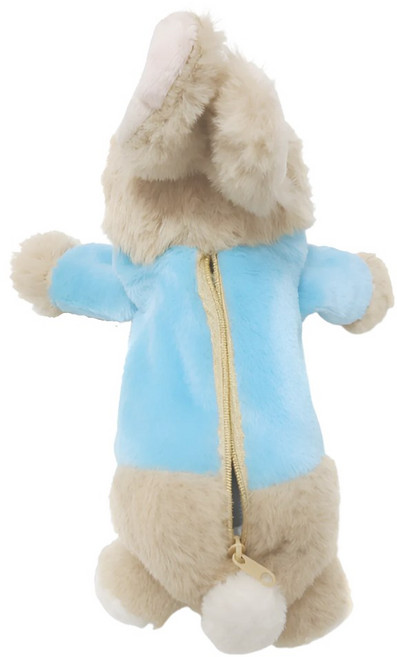 비브랜드 귀여운 선물 부드러운 토끼 인형 필통 다용도 파우치, 1개, 베이지블루