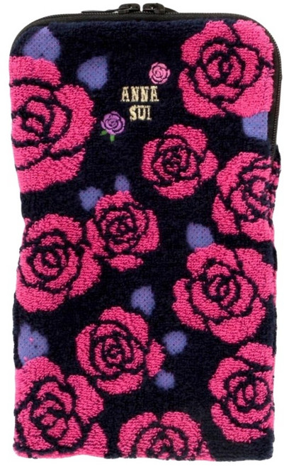 ANNA SUI 안나수이 여성용 로즈 자수 파우치 / 타올 케이스