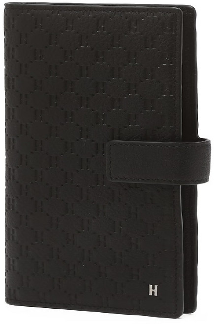 [AK수원점][헤지스][25FW]블랙 로고패턴 소가죽 핸드폰케이스[HJHO5F840BK]