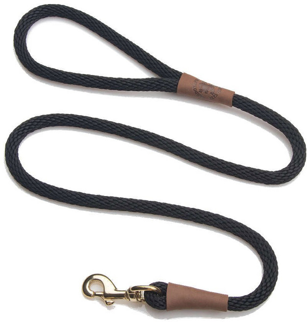 Mendota Pet 슬립 목줄 1cm3 x 리드 in 제조 콤보 1/2 1.2m4피트 ft 강아지 칼라 화이트 6 소형 품종용 8인치 중형, 블랙블랙, 0.95cm 1.8m