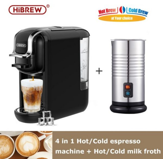 HiBREW-4 인 1 다중 캡슐 19 바 커피 머신 카페테라 온/콜드 돌체구스토 밀크 & 넥프레소 캡슐 ESE 포드 그라운드 커피 H2A, H2A BK M2_CHINA | EU, H2A BK M2