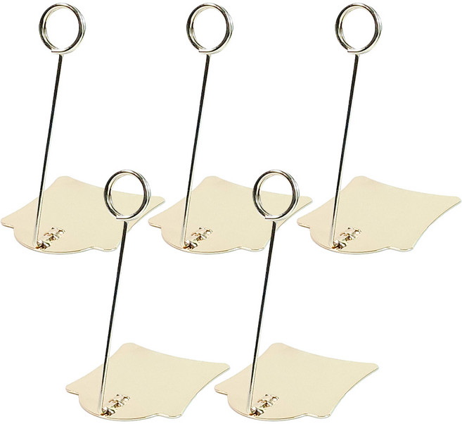 제로리빙 마트 진열 메탈 가격표 꽂이, 5개, 골드