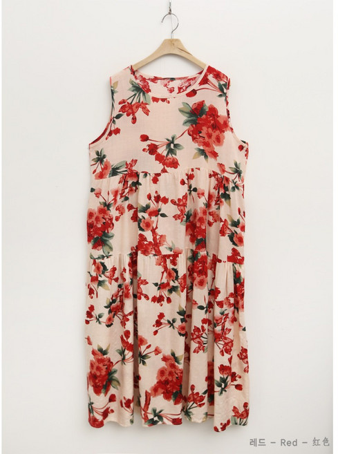 [아이엠수] 쿨 나염 나시원피스 모음