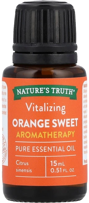 Nature's Truth 퓨어 에센셜 오일 바이탈라이징 오렌지 스위트 15ml(0.51fl oz) Truth (네이처스 트루스), 1개, 15ml - 쿠팡