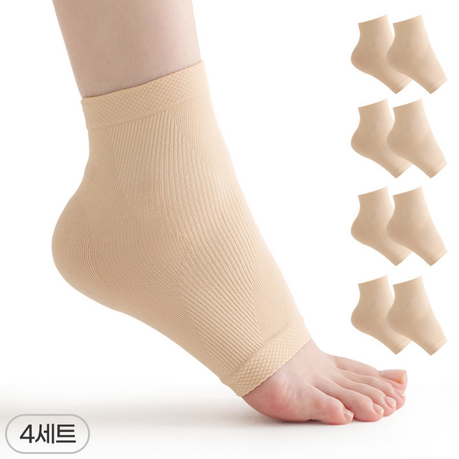 케어릭스 풋패드 프리미엄 라이크라 원사 사용 국산 발뒤꿈치 각질 케어, 40g, 4개, 2개입, 보습양말