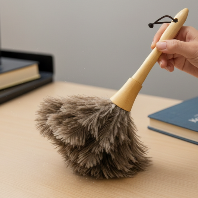 데이유어 강력 먼지흡착 타조털 먼지털이, 1개, 혼합색상