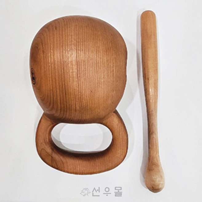 선우몰 참선 목탁 4.5치 목탁 벚나무 불교용품, 단품, 1개