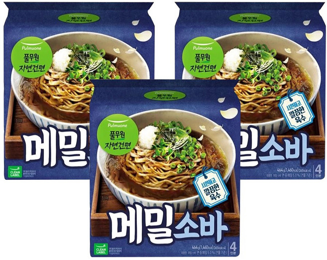 풀무원 메밀소바 116g, 12개