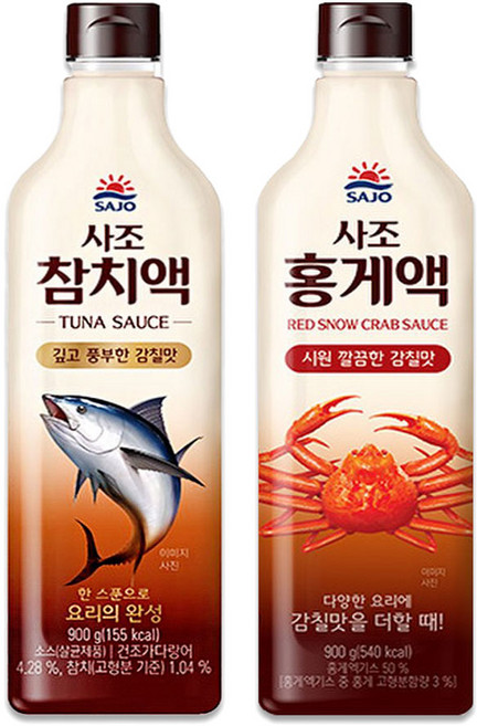 사조해표 참치액 900ml+홍게액 900ml 기획, 1세트