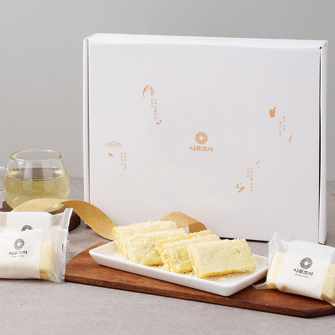 [시루조아] 쌀 카스테라 호박 인절미 선물세트 1.2kg 추석 설 명절 새해 떡 선물세트, 1세트