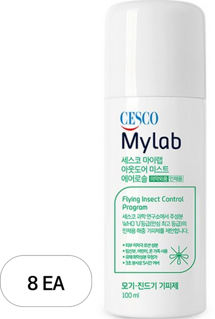 세스코마이랩 아웃도어 미스트 에어로솔 무향 모기기피제, 8개