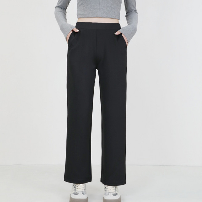 리치블랑 여성 밴딩 스판 슬림 일자 슬랙스 바지 숏/롱 팬츠