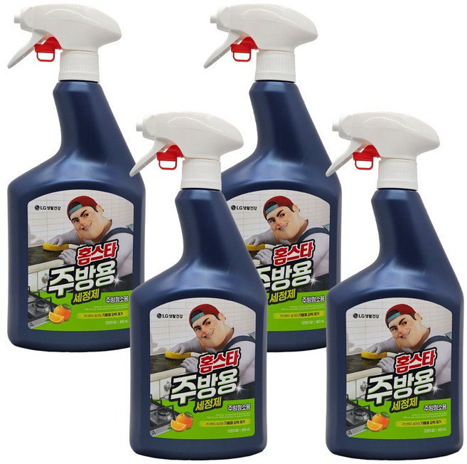 홈스타 맥스 프레쉬 주방용 세정제, 900ml, 4개