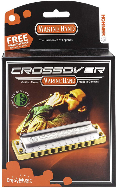 HOHNER MARINE BAND CROSSOVER E 플랫 해양 밴드 크로스 오버 10 홀 하모니카, 상세페이지 참조, 상세페이지 참조, 1개