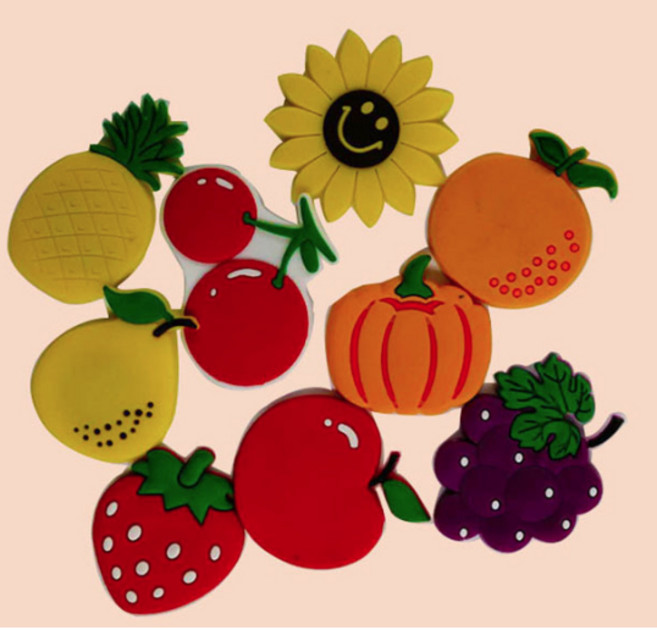 卡通水果磁鐵冰箱貼 迷你矽膠吸鐵石 可愛造型冰箱裝飾