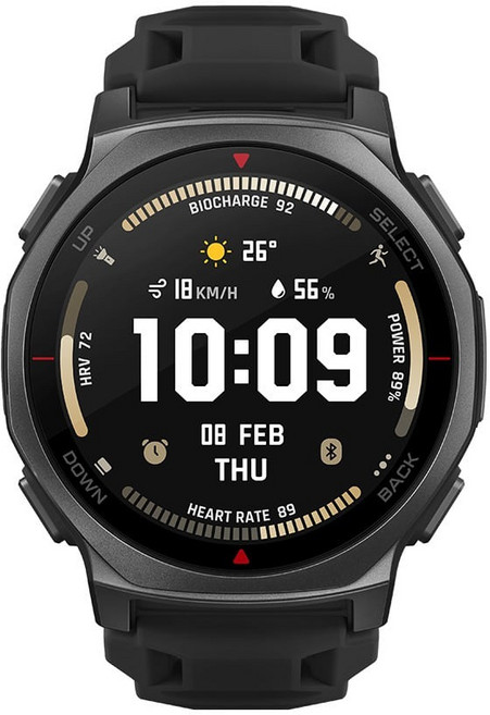 어메이즈핏 스마트워치 T-REX 3 PRO, GPS + 블루투스, 4.4cm, 블랙