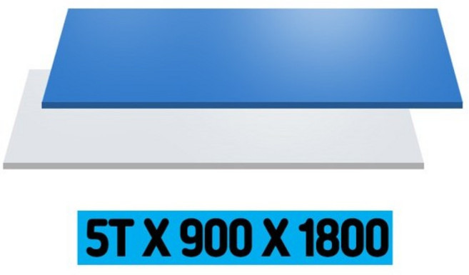 플라베니아 백색/청색 5T 플로베니아 바닥보양재 플라스틱골판지 단프라, 5개, 5t블루