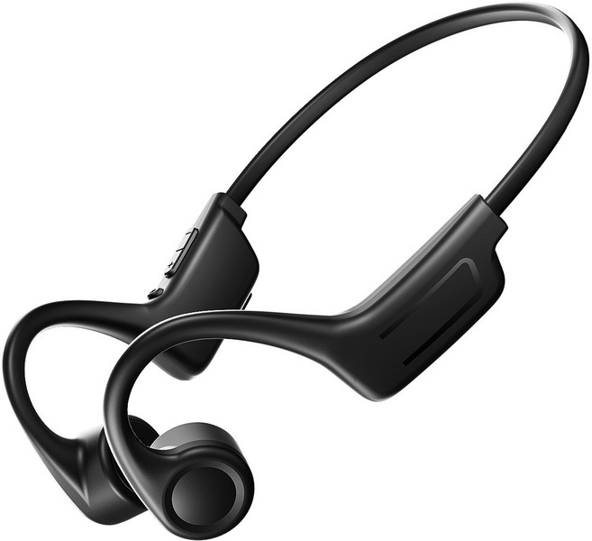 KONLI 골전도 블루투스 무선 이어폰 오픈형 스포츠, 블랙, C2