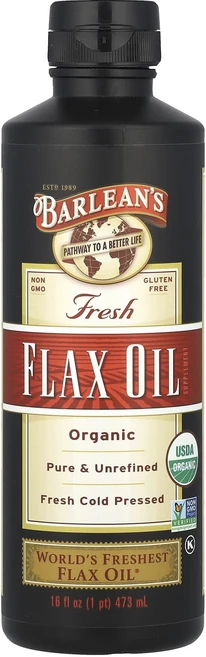 Barlean's Organic Fresh 아마 오일 473ml(16oz), 473ml, 1개 - 쿠팡
