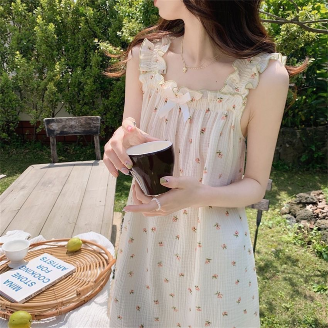 短袖睡裙夏季寬鬆可愛家居服