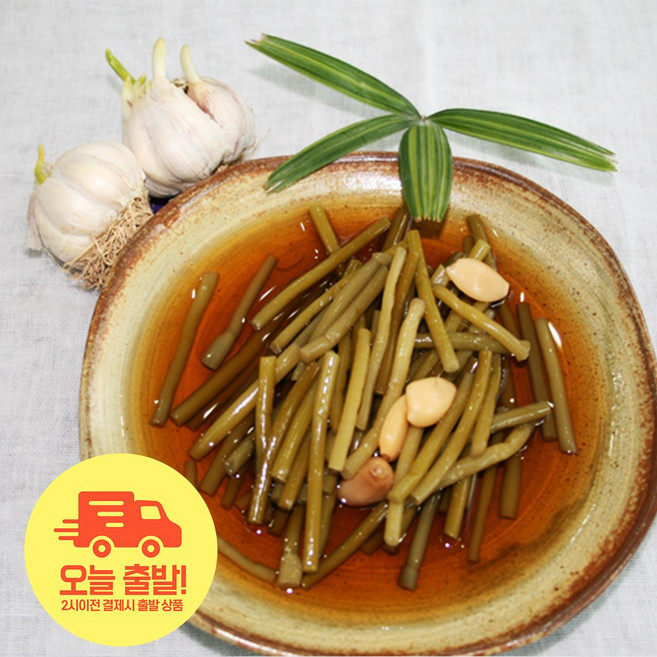 [얌얌마켓] 아나찬 아삭함이 살아있는 마늘쫑지 대용량 밑반찬 장아찌, 1개, 1kg