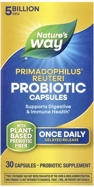 몸관리하세요 겨울입니다 Nature's Way Primadophilus® 루테리 프로바이오틱 50억CFU 캡슐 30정 특별관리진행, NaturesWayPrimadophilus루테리프로바이, 1개 - 쿠팡