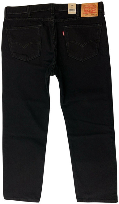 [Levi's] 505 Jeans Relaxed Straight Fit Black Men's Size 38x29