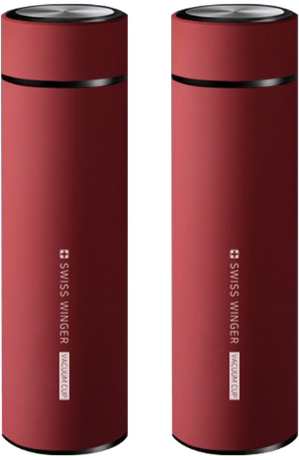 [스위스윙거] 500ml 스테인레스 완벽 진공텀블러 1+1 4color, 와인, 2개