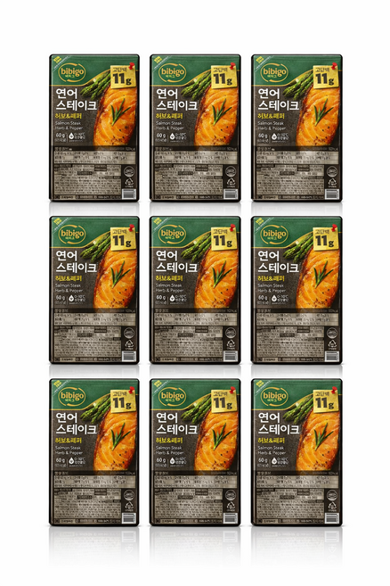 비비고 연어 스테이크 60g, 9개