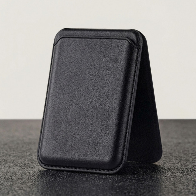 플레온 2in1 맥세이프 카드지갑 휴대폰 거치대, 1개, 블랙