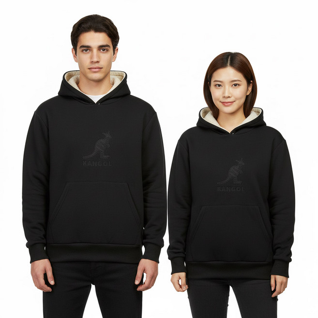 캉골 남성 후드 세르파 K9693 블랙