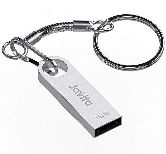 자비타 USB 메모리 카드 실버, 1개, 16GB