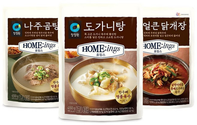 청정원 나주곰탕2개+도가니탕2개+얼큰닭개장2개 총6개, 450g, 1개