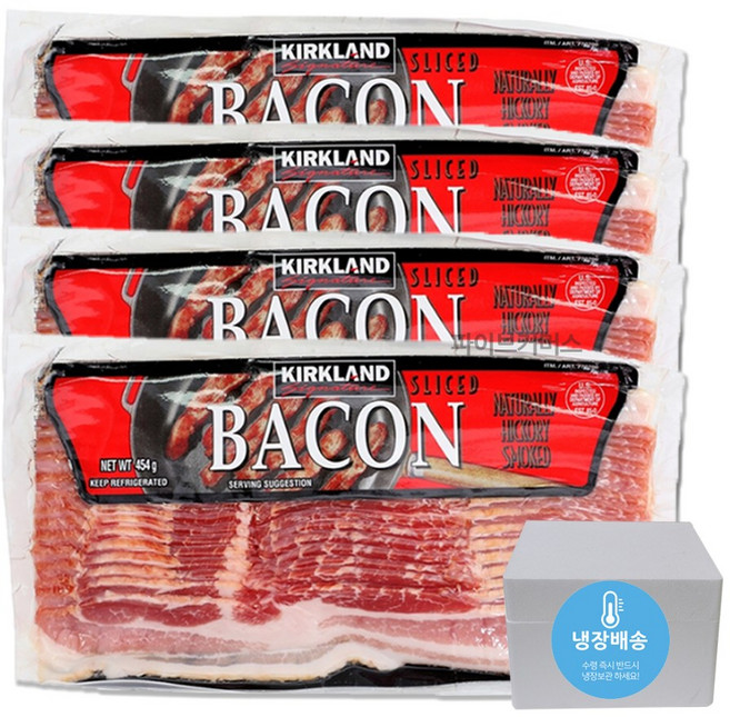 코스트코 커클랜드 시그니춰 베이컨 라이트 저염, 454g, 4개