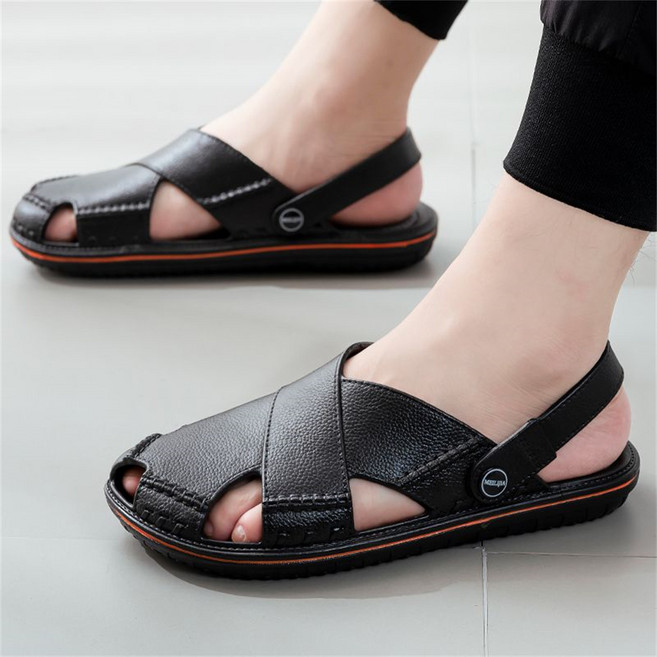 besteffie 남자슬리퍼 무지 베이직 심플 펀칭슬리퍼 미끄럼방지 발편한 통기성 빅사이즈 남성슬리퍼 C58