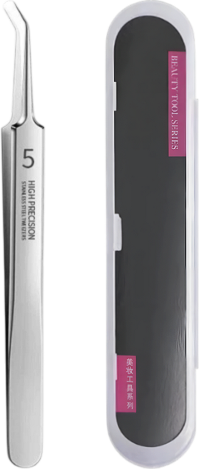 바라츠 정밀 피지 핀셋 블랙헤드 잡티 제거기, 꺽임자핀셋, 1개, 꺽임자핀셋