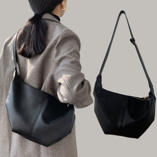 ZAEA자라 크로와상백 데일리 레더 가방 만두백 모던 캐주얼 크로스 가방