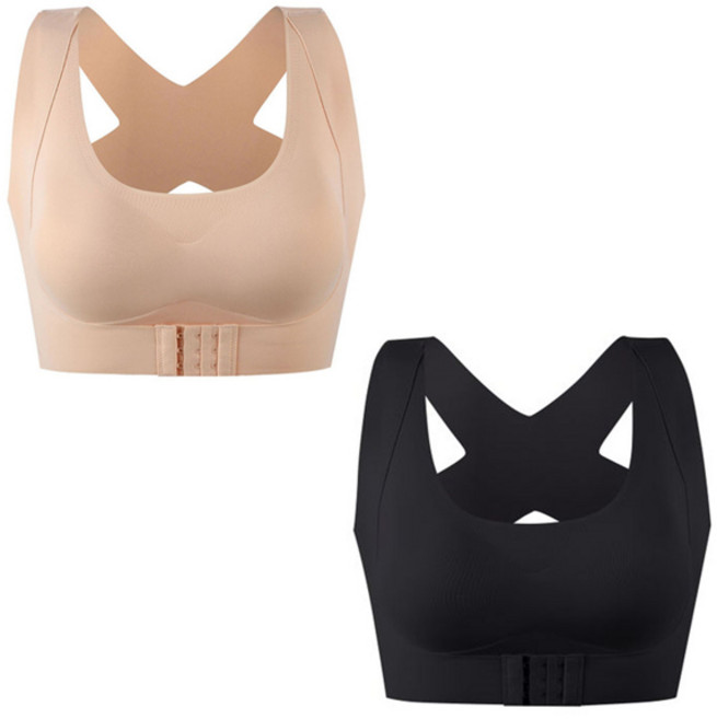 심리스 노와이어 자세교정 보정브라 2P