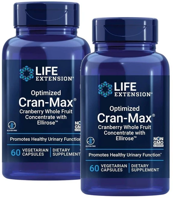 [정품보장]라이프익스텐션 Cran Max 크렌베리 Life Extension 60정 X 2병, 2팩 - 쿠팡