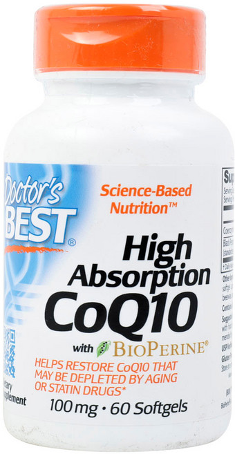 Doctor's BEST 高吸收輔酶Q10軟膠囊 100mg, 60顆, 1罐