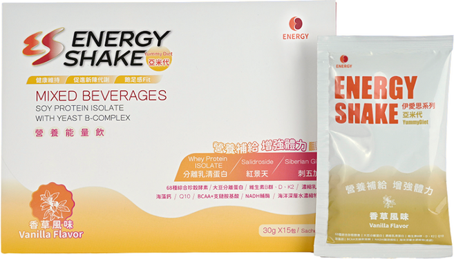ENERGY SHAKE 亞米代營養能量飲 香草風味, 30g, 15個