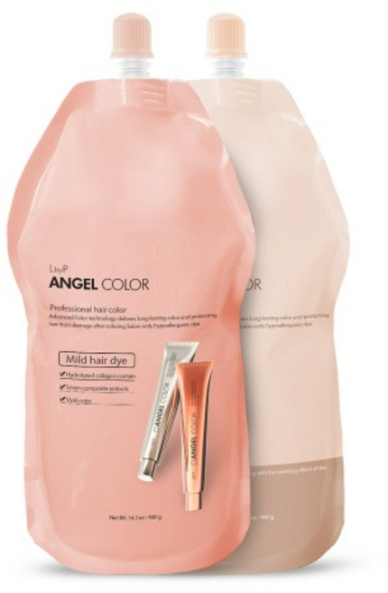 엔젤 컬러 새치커버 전용 염모제 1제+2제 400g, 1개, GN-8