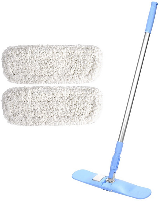 에이클린 핸디밀대 블루 + 화이트 플라워 패드 2p, 1세트