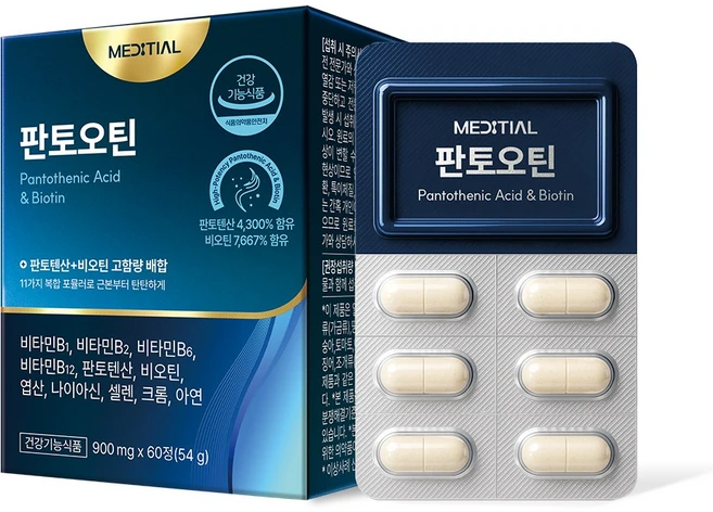 [공식판매처] 메디셜 판토오틴 비오틴 30정 1ea, 1개, 60정 - 쿠팡