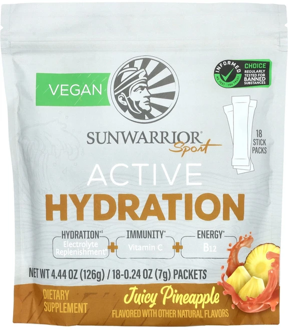 효과가 좋은 Sunwarrior Sport 액티브 하이드레이션 쥬시 파인애플 18팩 각 7g(0.24oz) 최저가격, SunwarriorSport액티브하이드레이션쥬시파인애플 - 쿠팡