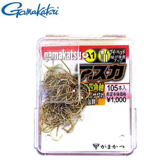 가마가츠 아스카박스 무미늘바늘 중층바늘 붕어 덕용, 1개