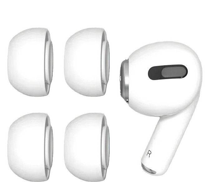 구스페리 에어팟 프로/프로2 호환 실리콘 이어팁, 화이트, 4개