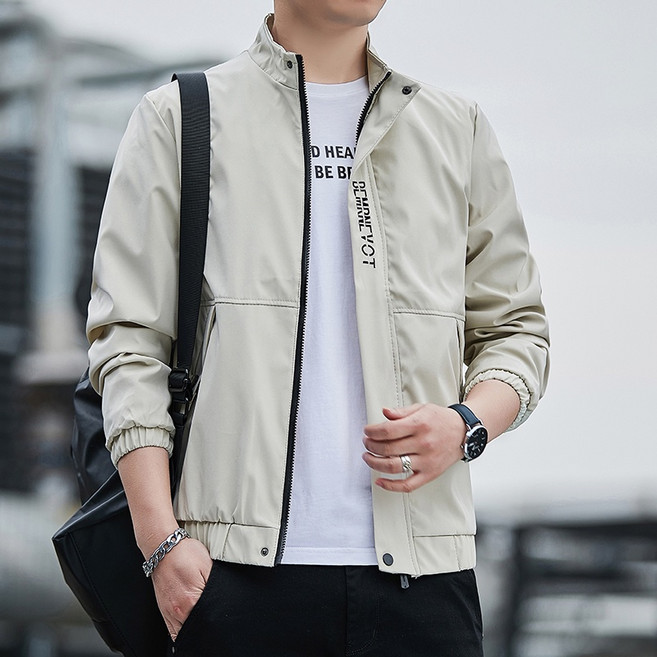 BERMYENOT 男款韓版立領防風夾克 潮流MA1飛行外套